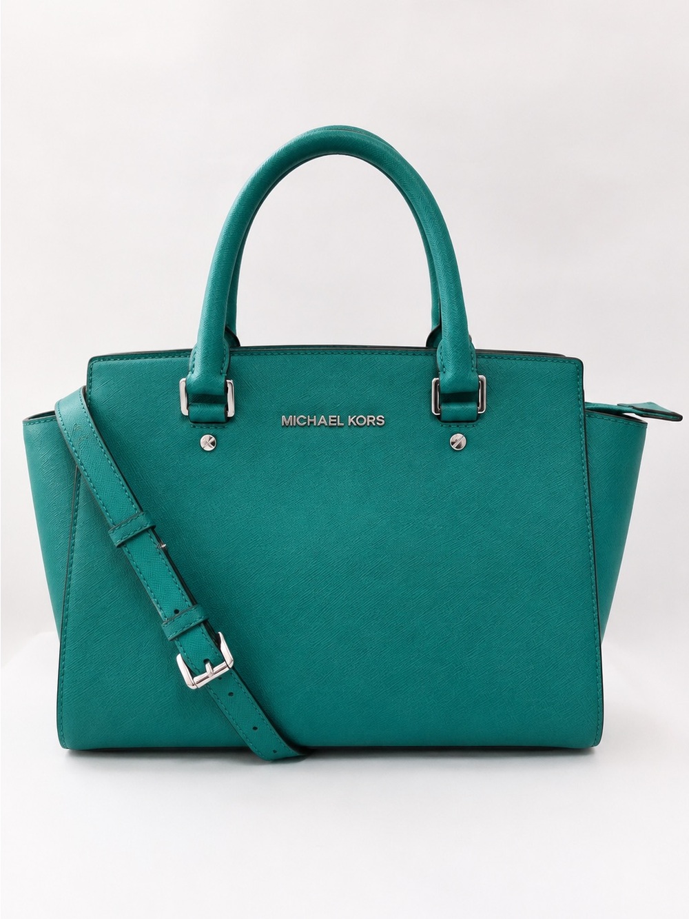 Michael Kors | Selma Medium Saffiano Leather Satchel Lagoon Turquoise 2013